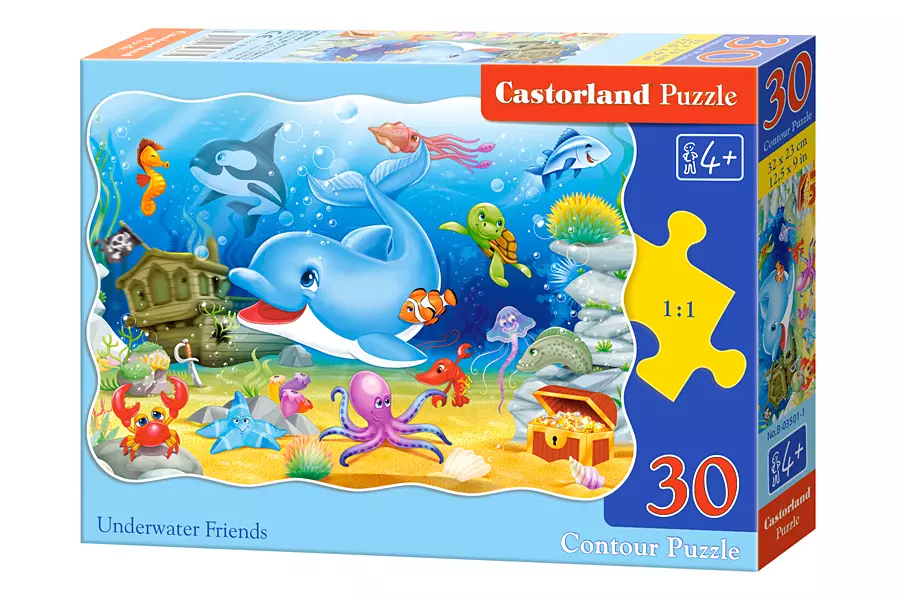Puzzle 30 elementów. Podwodni przyjaciele - Puzzle