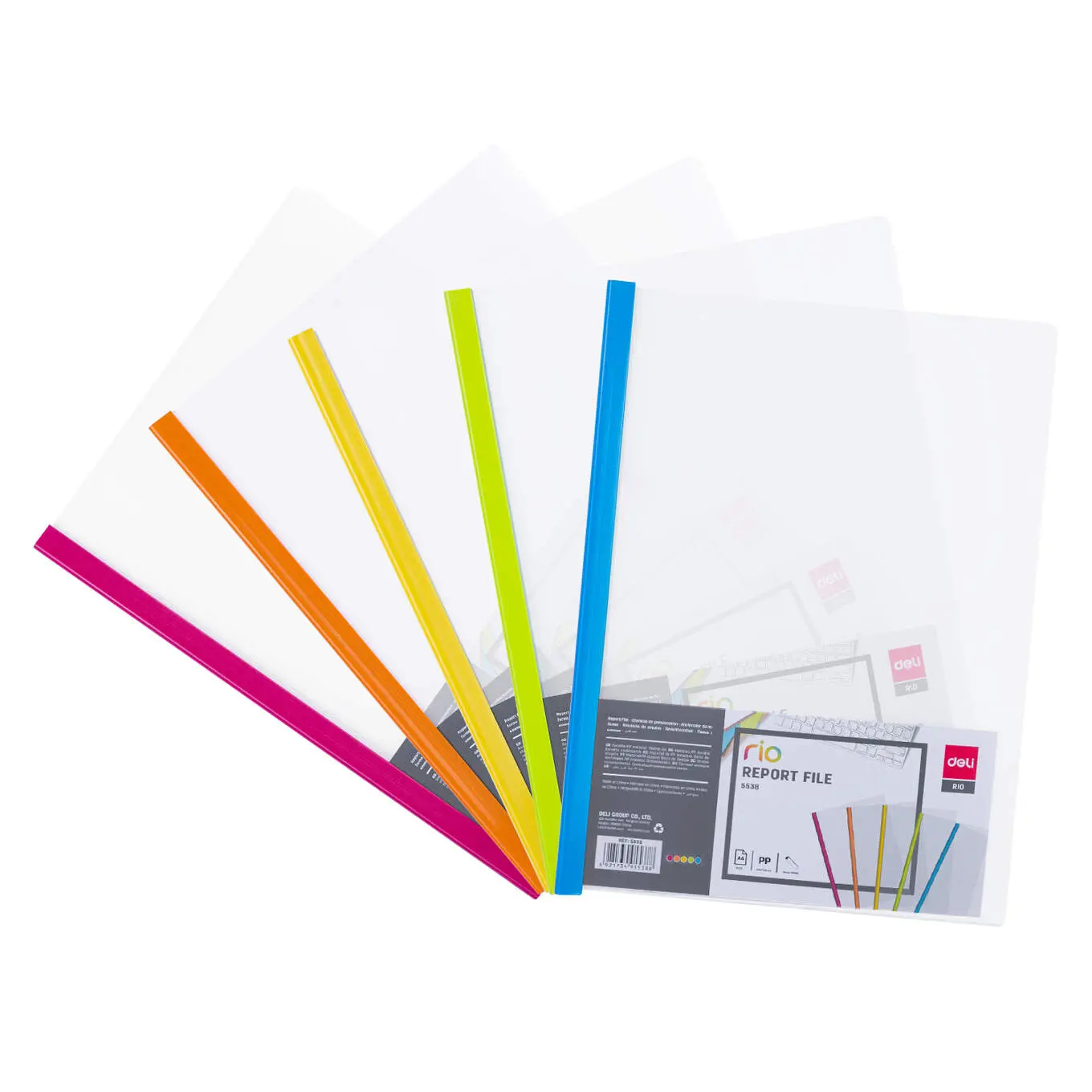 Listwa z okładką Deli 5538 a4 rio mix kolorów - Papiernicze