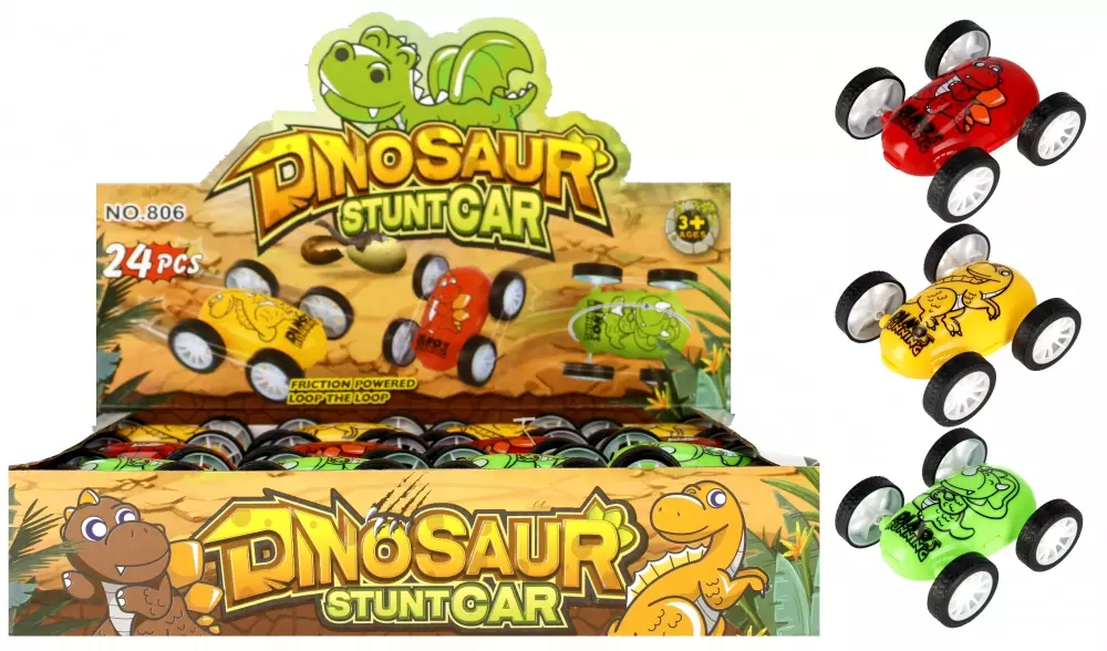 Auto 2str Dino P/b 7cm Mc Disp 24/432/864 - Zabawki
