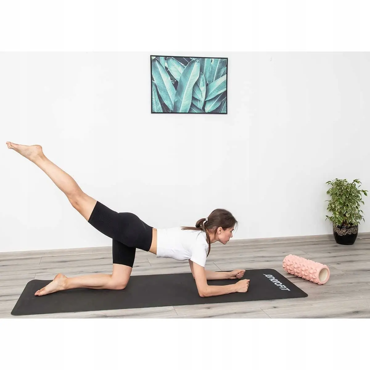 Mata do Jogi i Fitness Tpe Antypoślizgowa Czarno-szara Enero Fit - Elektronika i akcesoria