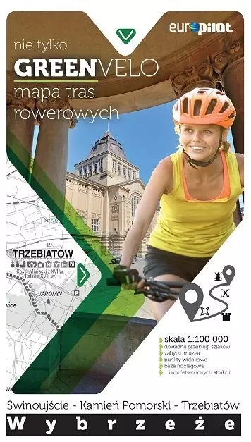 Wybrzeże zachodnie. Nie tylko Green Velo. Mapa tras rowerowych - Książki