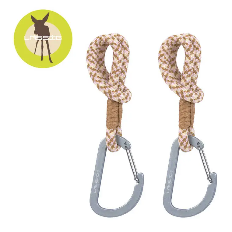 Lassig Casual Label Uniwersalne sznurkowe zaczepy do torby do wózka 2 szt. camel vanilia - Mama i dziecko