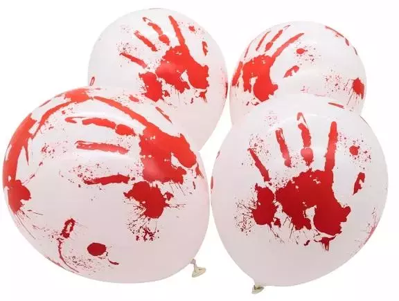 Balon lateksowy Halloween-krew 27,5cm 4szt - Papiernicze i szkolne