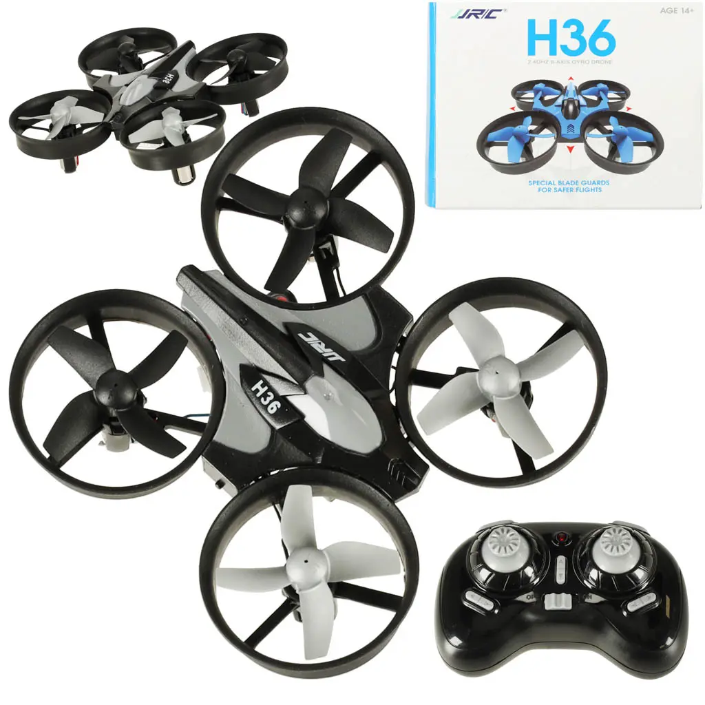 Dron RC JJRC H36 Mini 2.4GHz 4CH LED 6-osiowy żyroskop lekki - Zabawki