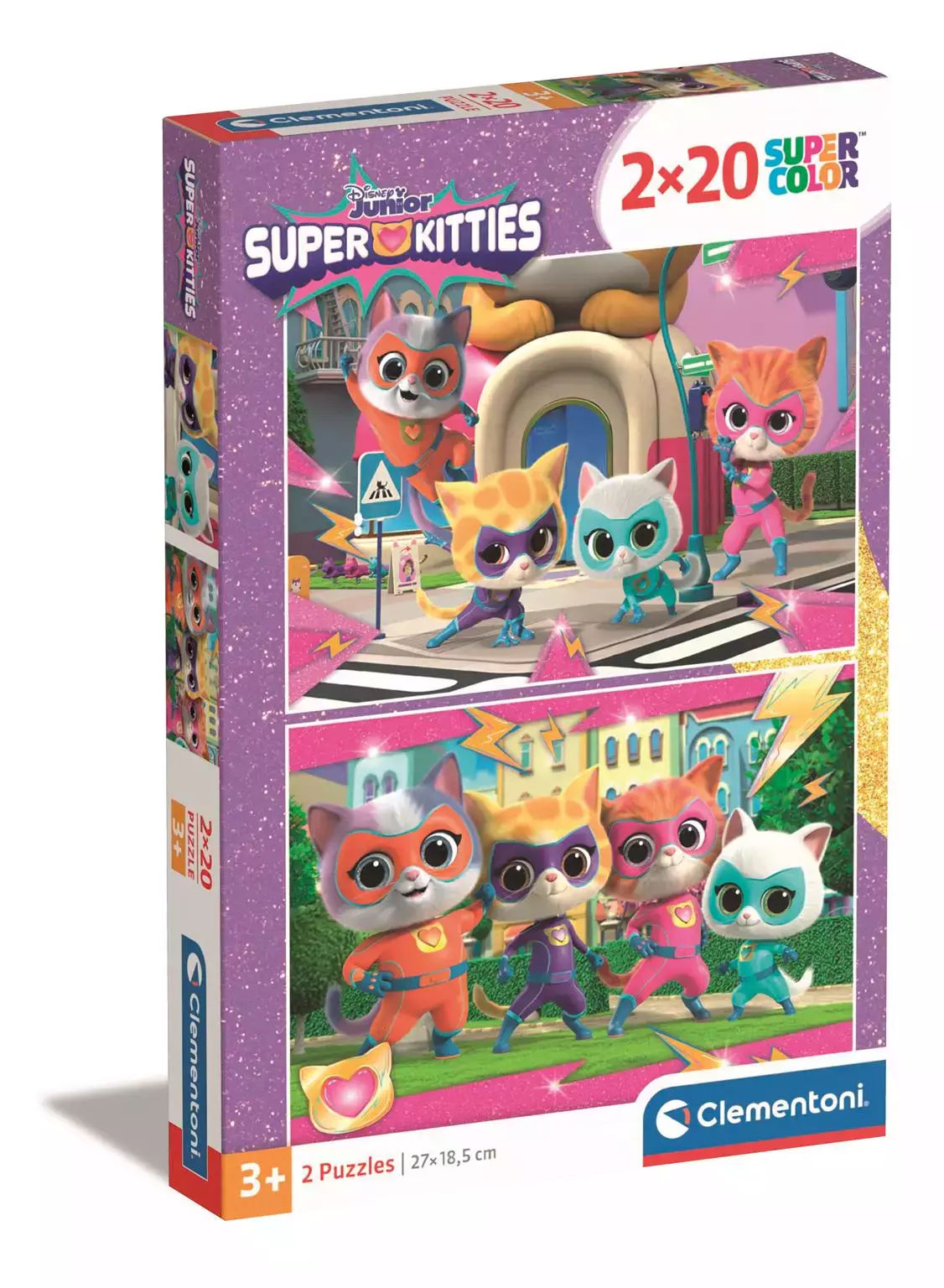 Clementoni Puzzle 2x20el Super Kitties. Disney Junior 24811 - Puzzle