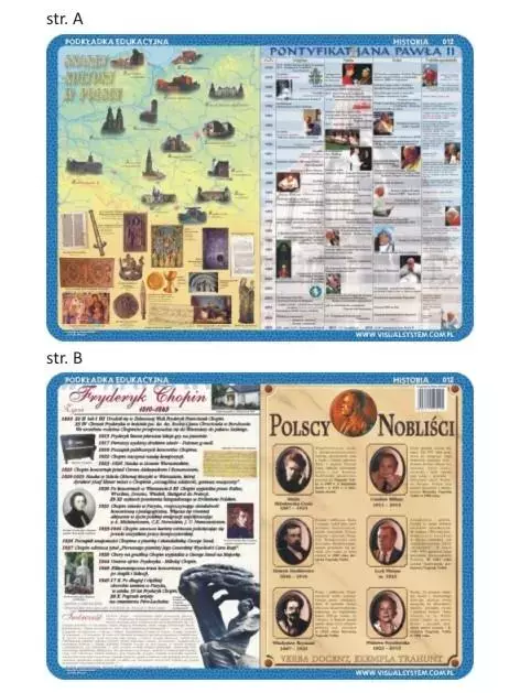 Podkładka edu. 012 - Skarby kultury, Jan Paweł II - Papiernicze i szkolne