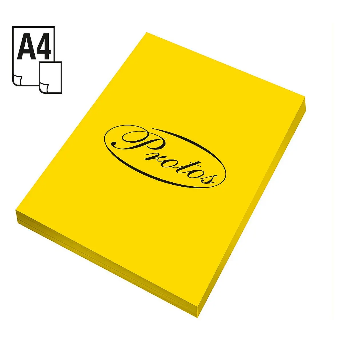 Papier kolorowy A4 żółty 100k. 80g Protos - Papiernicze i szkolne