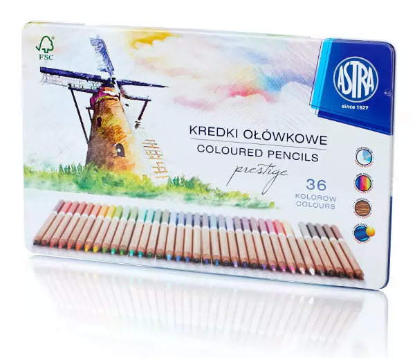 Kredki ołówkowe Prestige, 36 kolorów - Papiernicze i szkolne