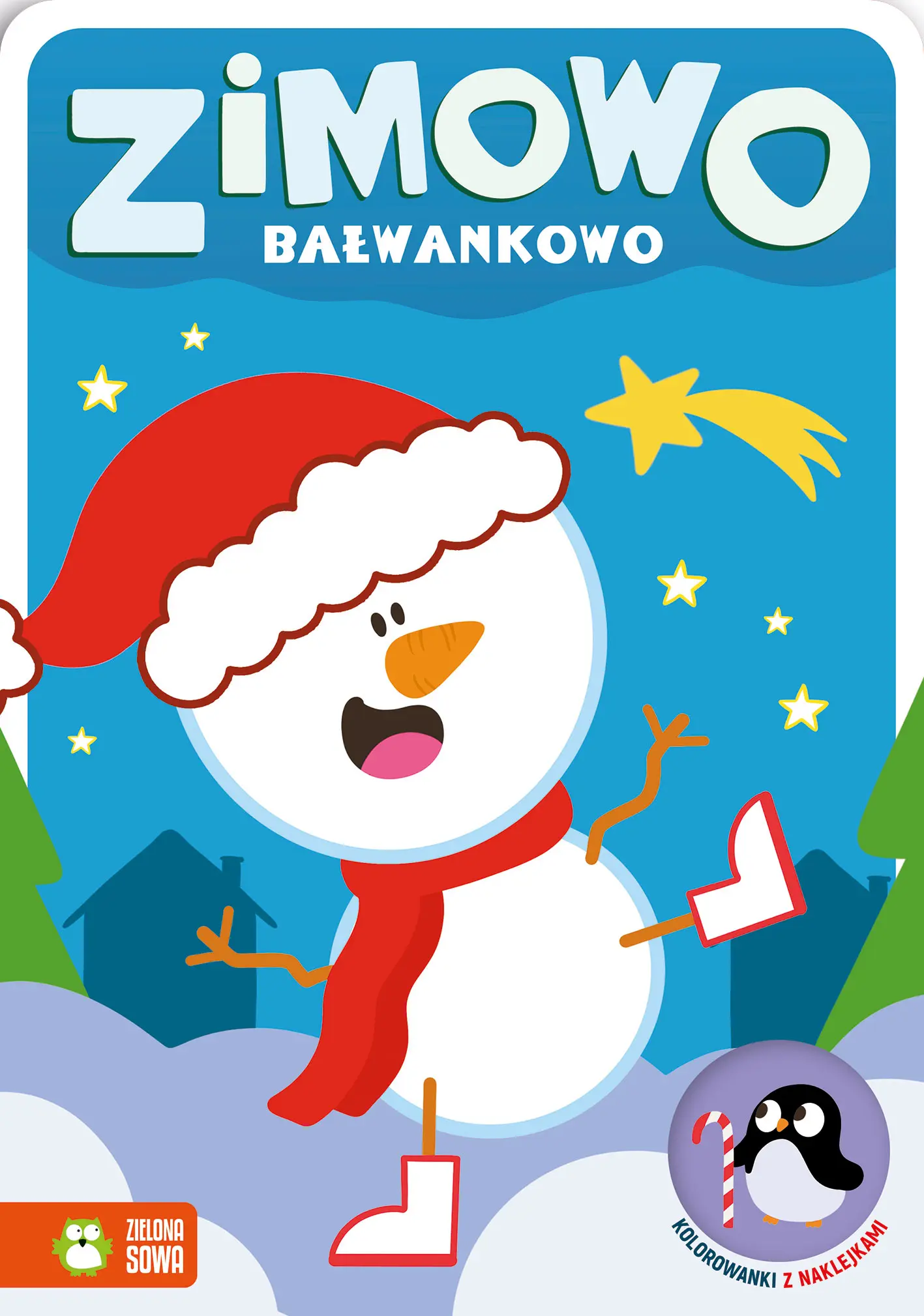 Zimowo bałwankowo. Kolorowanki z naklejkami - Książki
