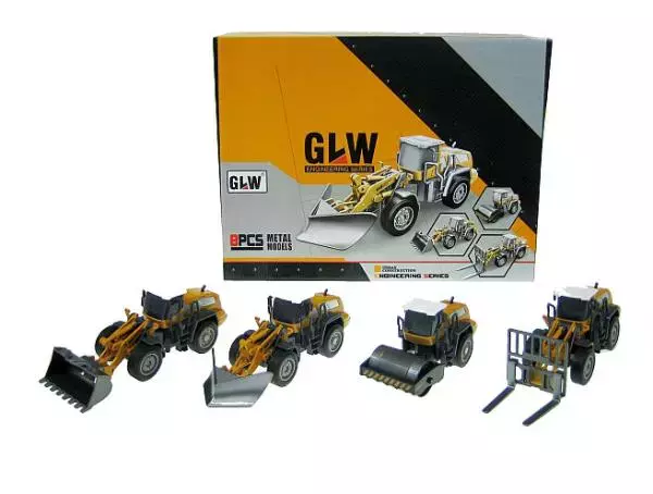 Maszyny budowlane 20cm 4 wzory 8810 - Zabawki