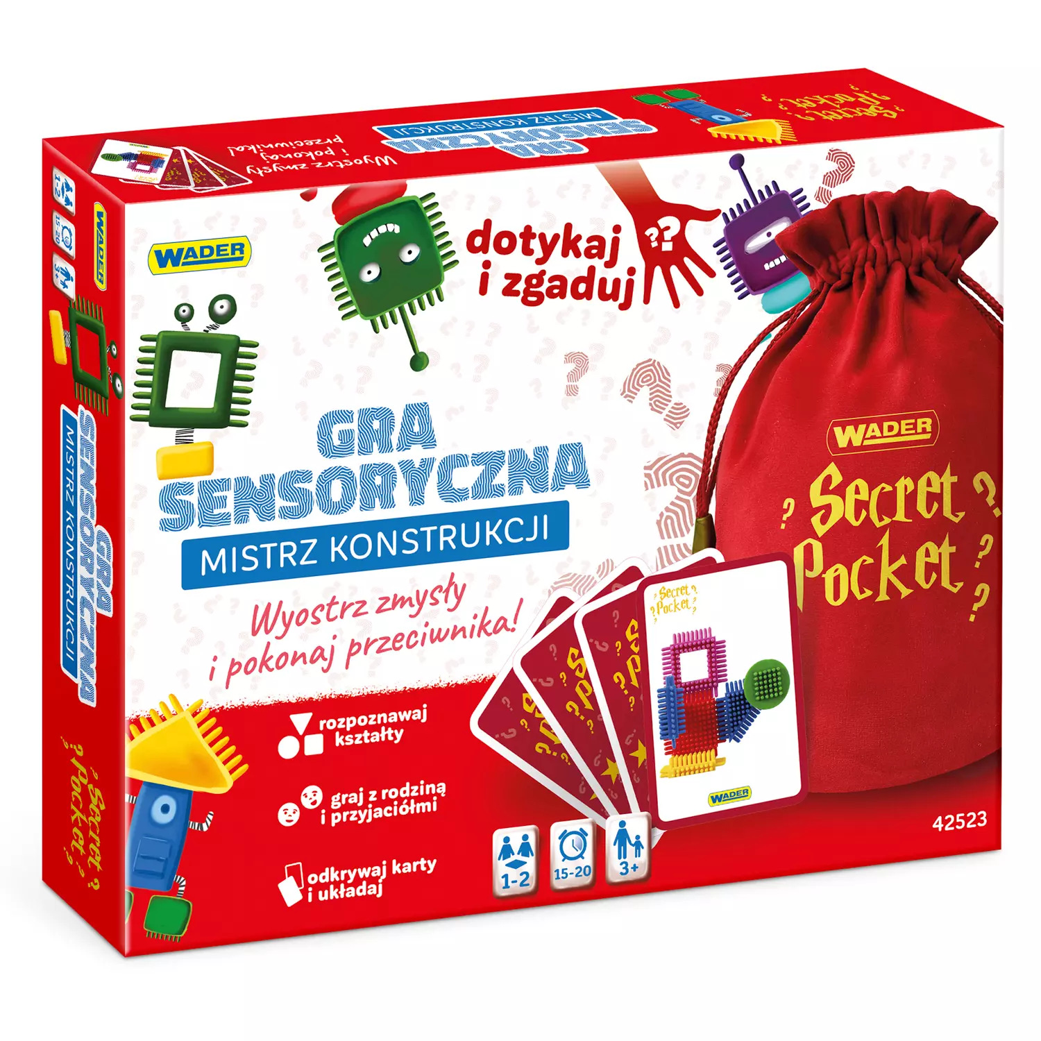 Play&Fun. Gra sensoryczna Secret Pocket Mistrz Konstrukcji 42523 - Gry