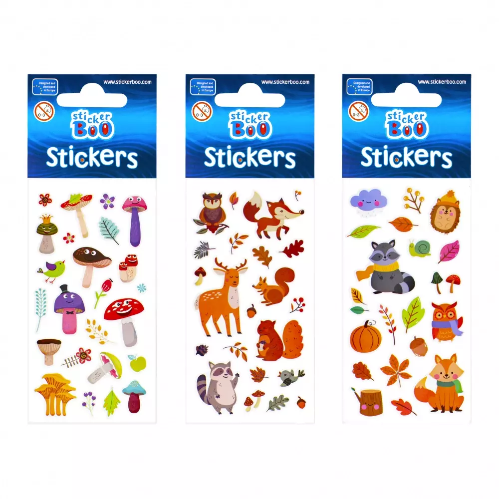 Naklejki 7x18 cm Jesień Sticker Boo 483493 - Papiernicze i szkolne