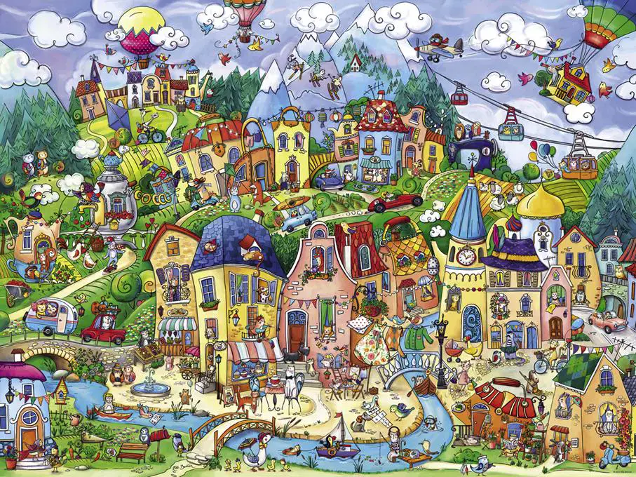 Puzzle Heye. 1500 elementów. Szczęślwie miasto - Puzzle