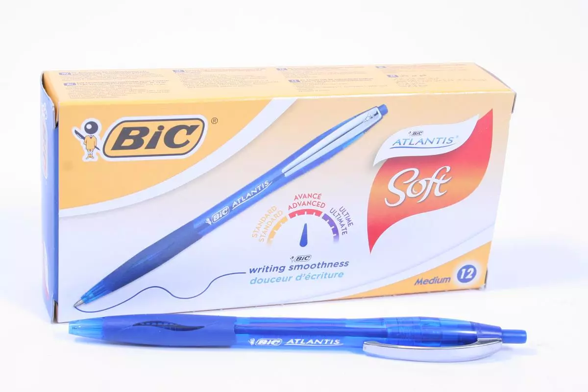 Długopis Atlantis Soft niebieski - Papiernicze i szkolne