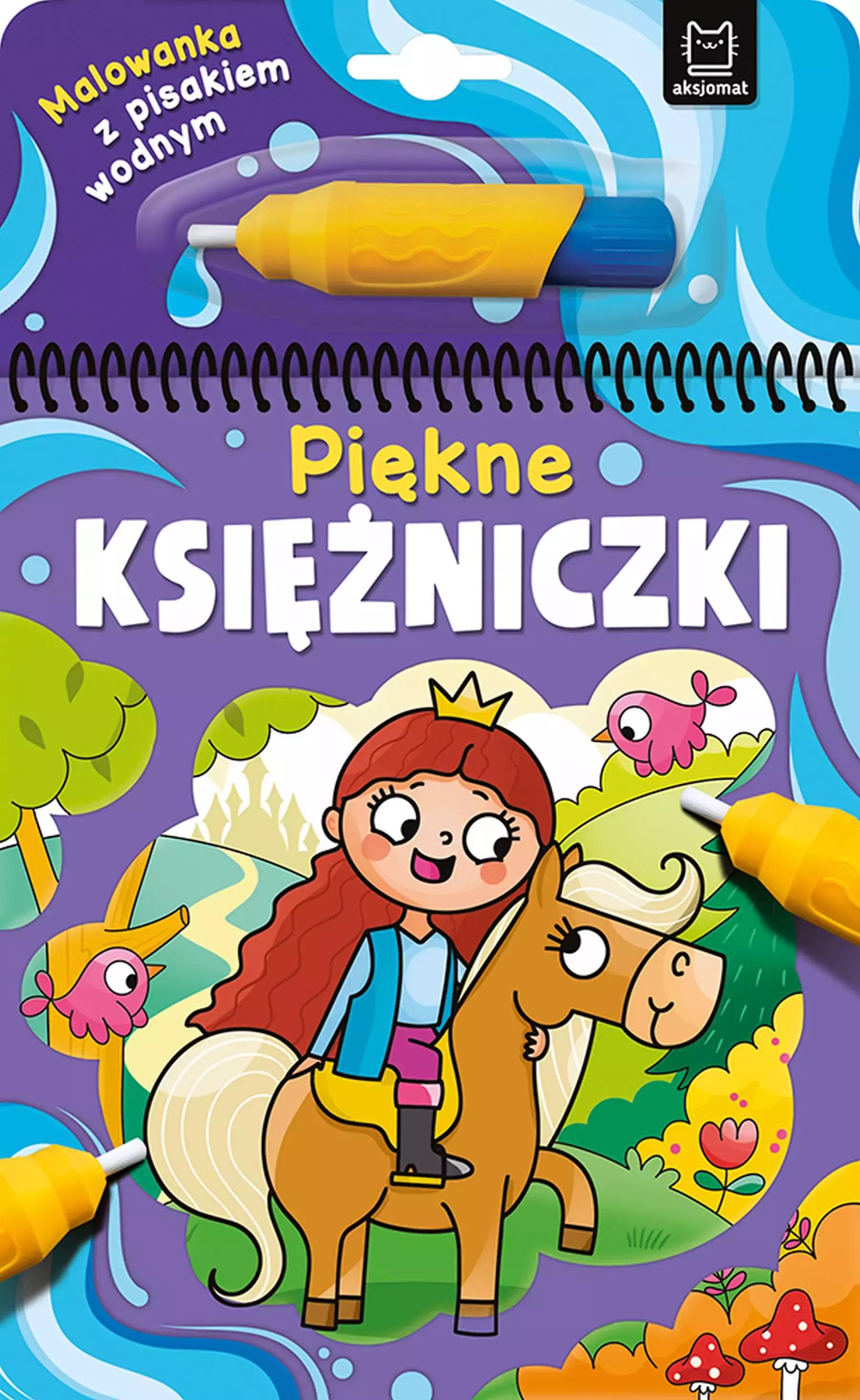 Malowanka z pisakiem wodnym. Piękne księżniczki - Książki