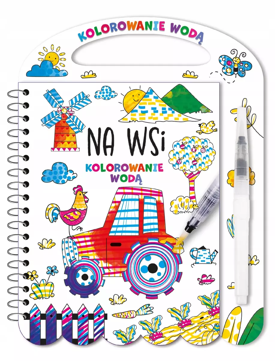 Kolorowanie wodą. Na wsi - Książki