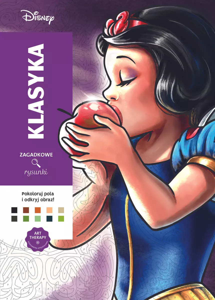 Art therapy. Kolorowanka antystresowa. Disney. Klasyka. Zagadkowe rysunki - Książki