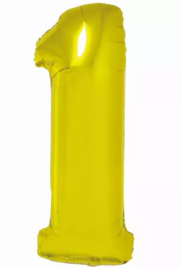 Balon foliowy. Cyfra 1, złota (76 cm) - Papiernicze i szkolne