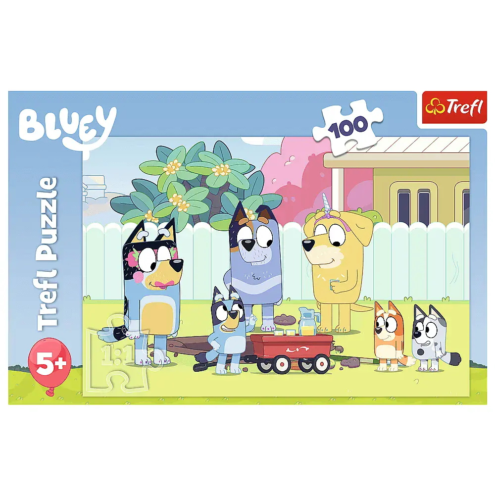 Puzzle 100 elementów. Wesoły świat Bluey - Puzzle