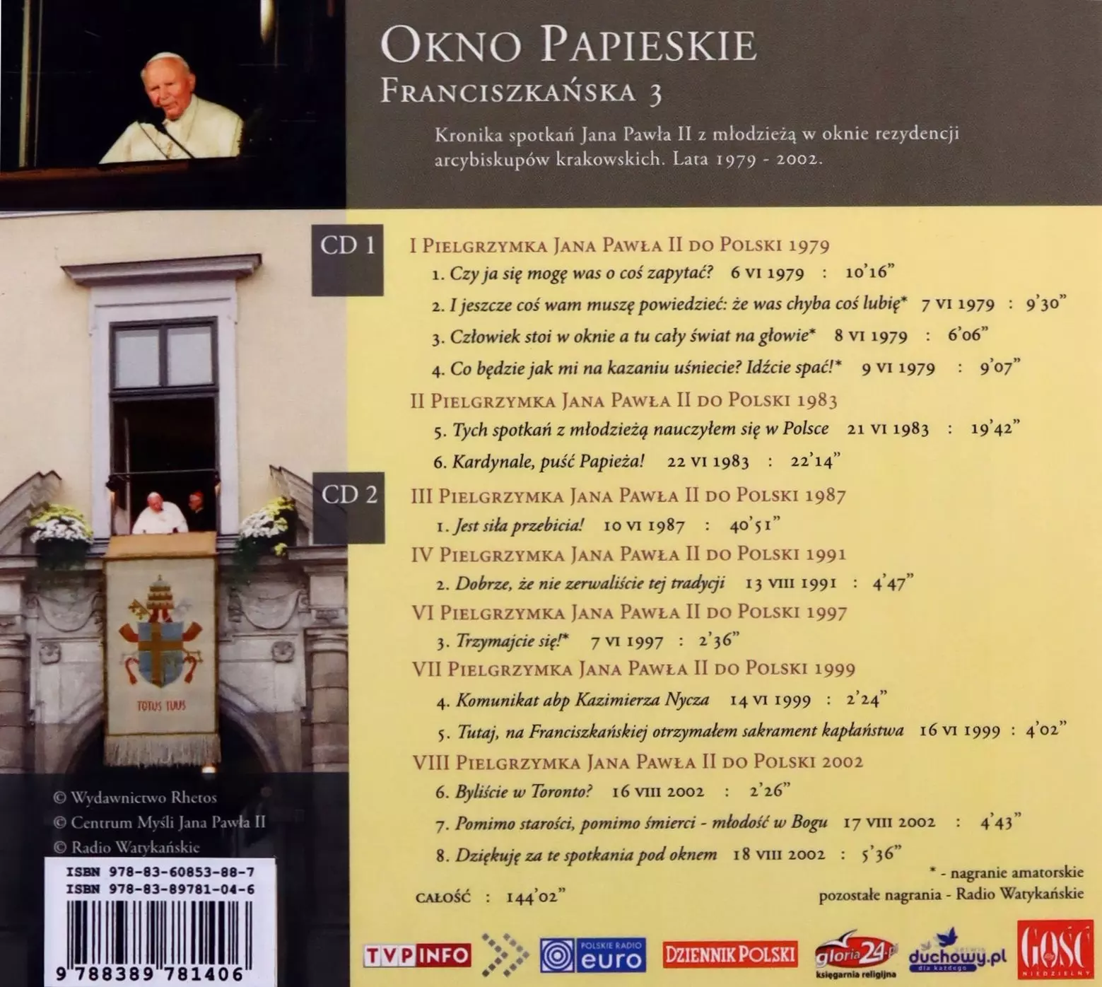 Okno Papieskie. Franciszkańska 3. 2 CD - Audiobooki