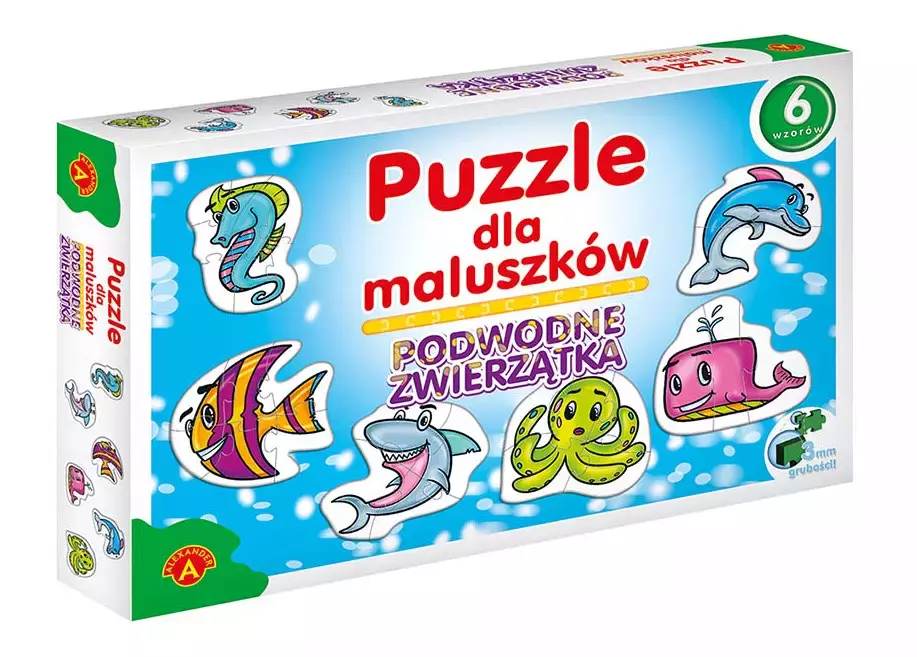 Puzzle konturowe dla maluszków. Podwodne zwierzątka - Puzzle