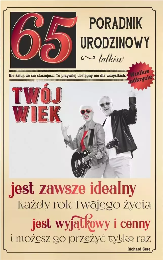 Kartka okolicznościowa Urodziny 65 U73 - Papiernicze i szkolne