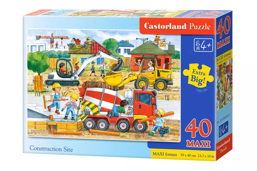 Puzzle maxi 40 elementów. Na budowie - Puzzle