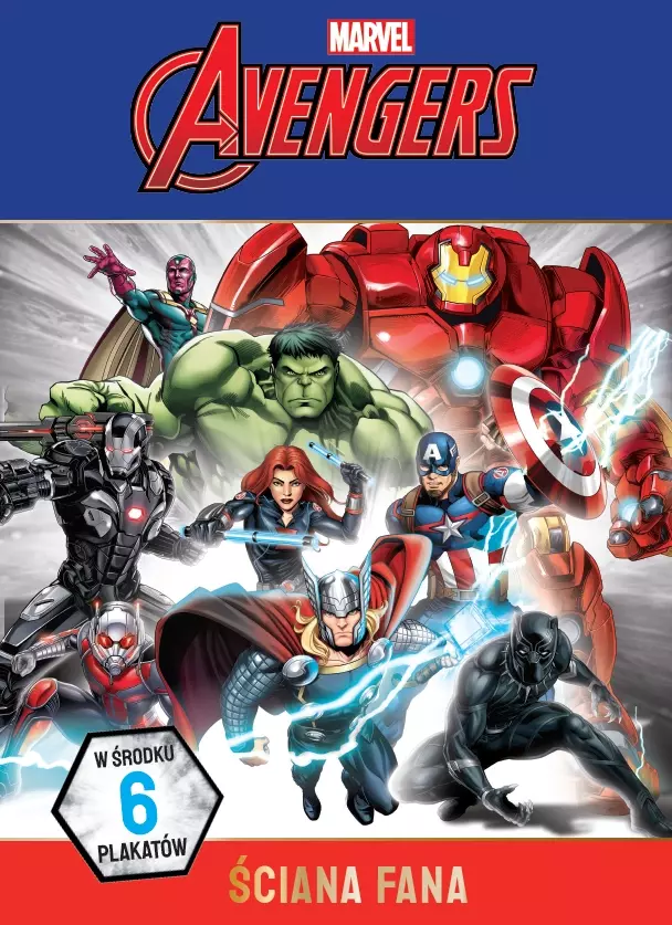 ściana fana. Plakaty i kolorowanki. Marvel Avengers - Książki