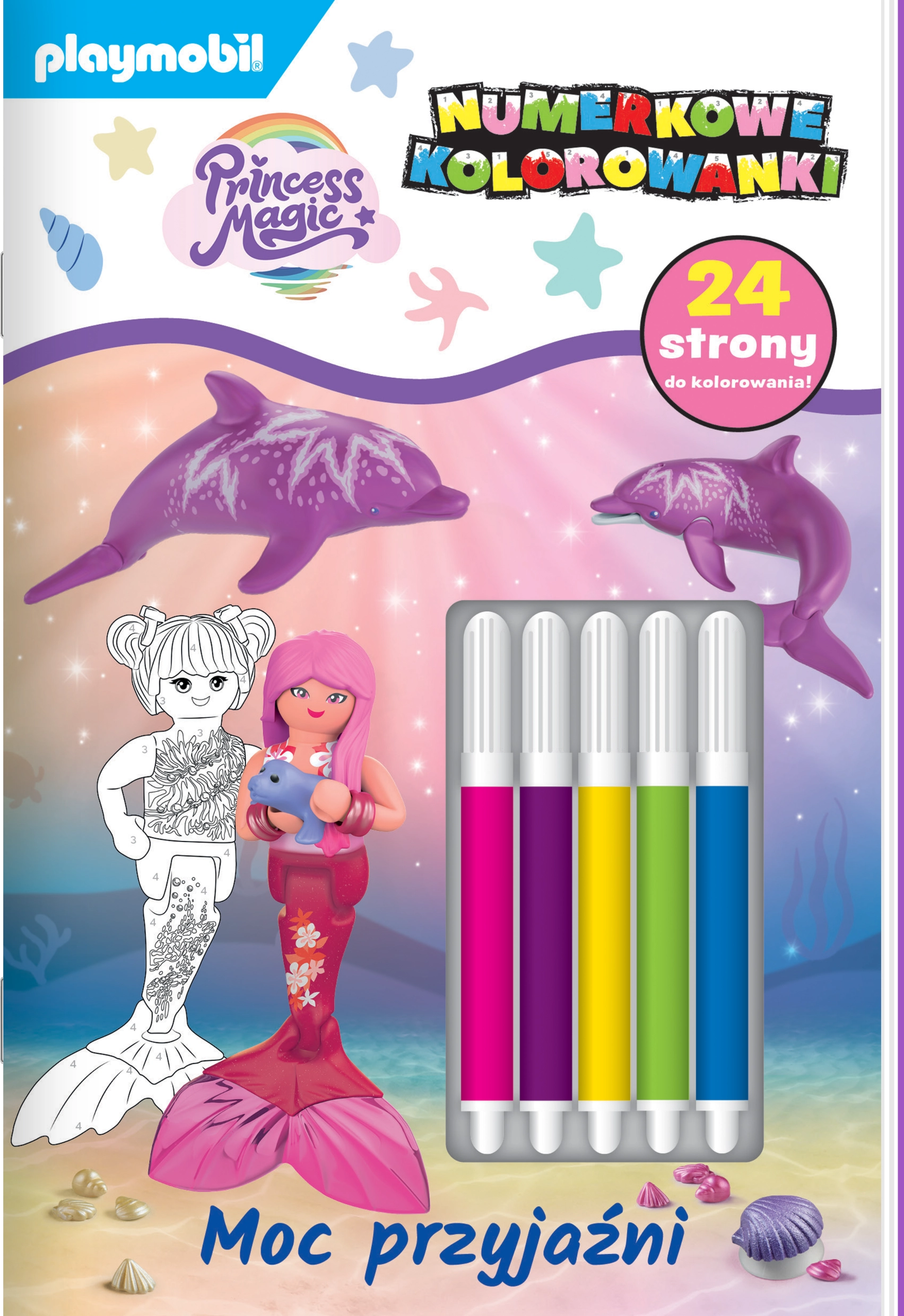 Playmobil Princess Magic. Numerkowe kolorowanki. Moc przyjaźni - Książki