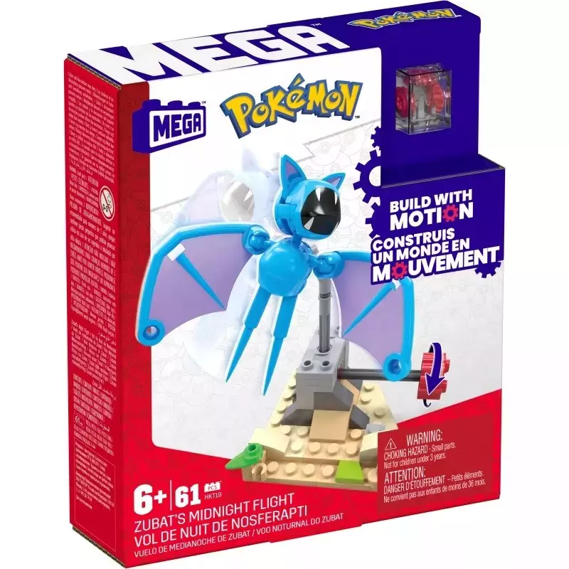 Klocki plastikowe MEGA Pokemon klocki nocny lot Zubata - Zabawki