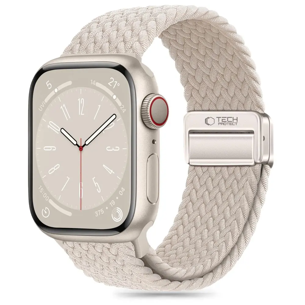 Tech-Protect Nylonmag Apple Watch 8 / 9 / 10 / 11 / SE (40 / 41 / 42 mm) Natural Titanium - Elektronika i akcesoria