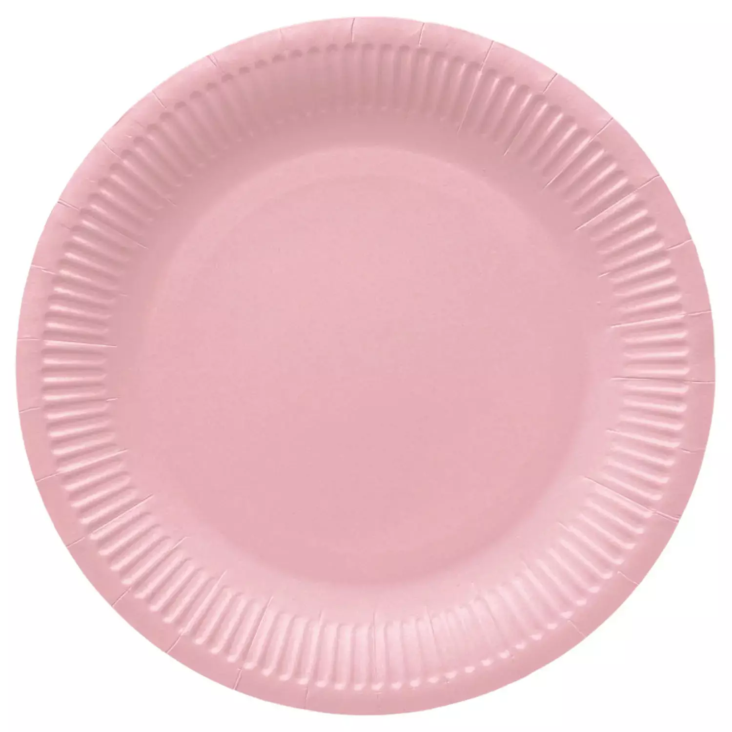 Talerzyki papierowe 23 cm, jasnoróżowy Monocolor (8 sztuk) - Papiernicze i szkolne