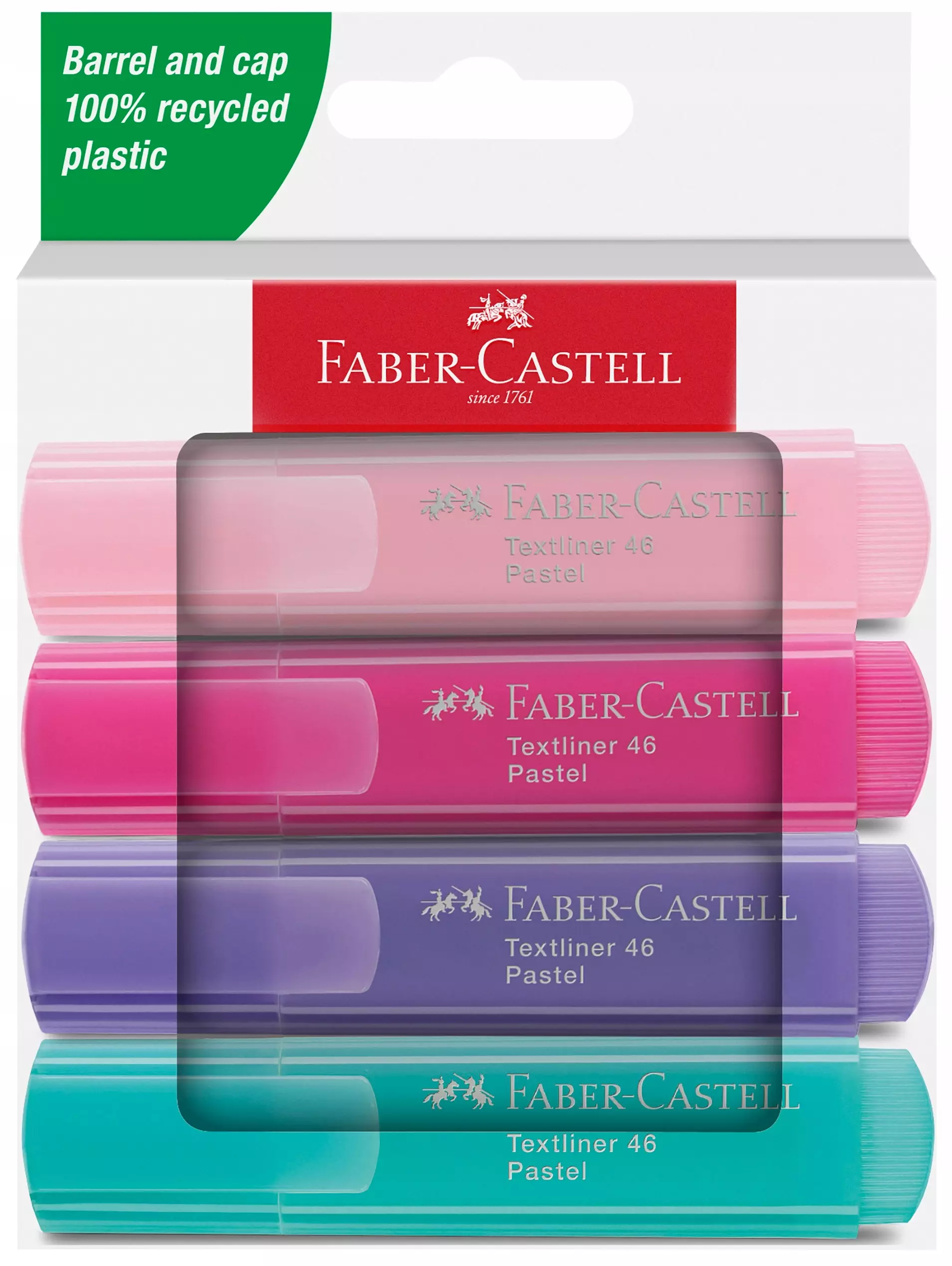 Zakreślacz pastelowy 4 kolory FABER CASTELL - Papiernicze i szkolne