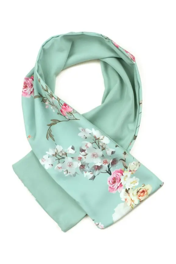 Opaska na druciku Floral Twist, miętowy - Mama i dziecko