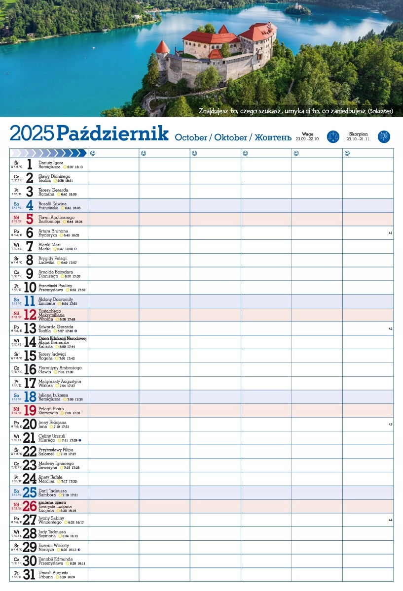 Kalendarz 2025 PLANER ścienny do notatek ORGANIZER - Książki