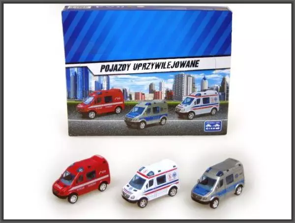 Auto mini van uprzywilejowany 8cm.  p12   HIPO - Zabawki