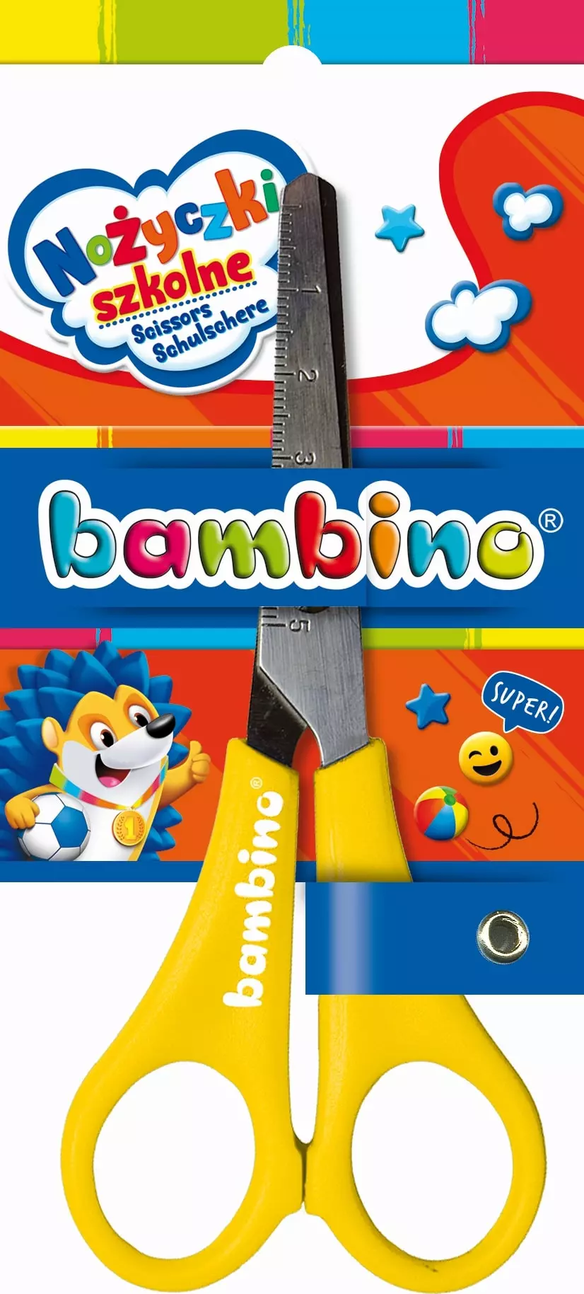 Nożyczki szkolne z podziałką Bambino - Papiernicze i szkolne