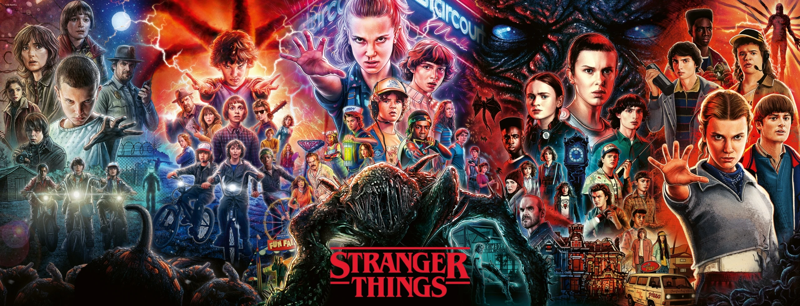 Puzzle Ravensburger 1000 elementów Stranger Things 1000 elementów Panorama - Puzzle