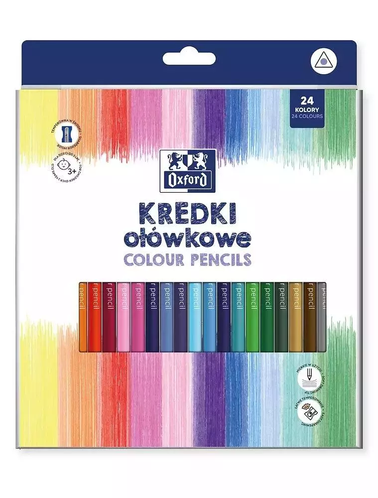 Kredki ołówkowe 24kol/180 Troj Regular Oxf Temp Wb - Papiernicze i szkolne
