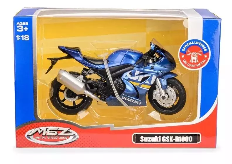 MSZ 1:18 SUZUKI GSX-R1000/ 67703/blue - Zabawki