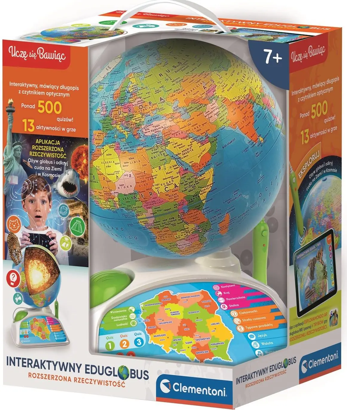 Clementoni: Interaktywny Eduglobus - Zabawki