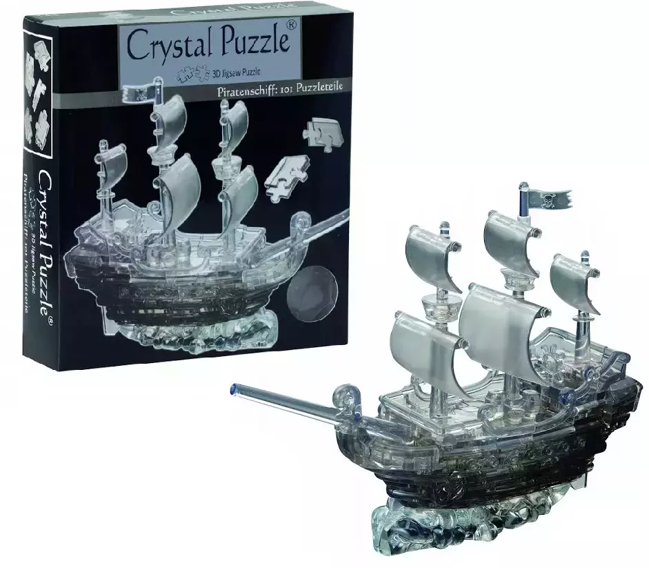 Crystal puzzle 3D. Statek piracki - Puzzle