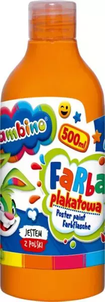Farba plakatowa w butelce 500 ml pomarańczowa bambino - Papiernicze i szkolne