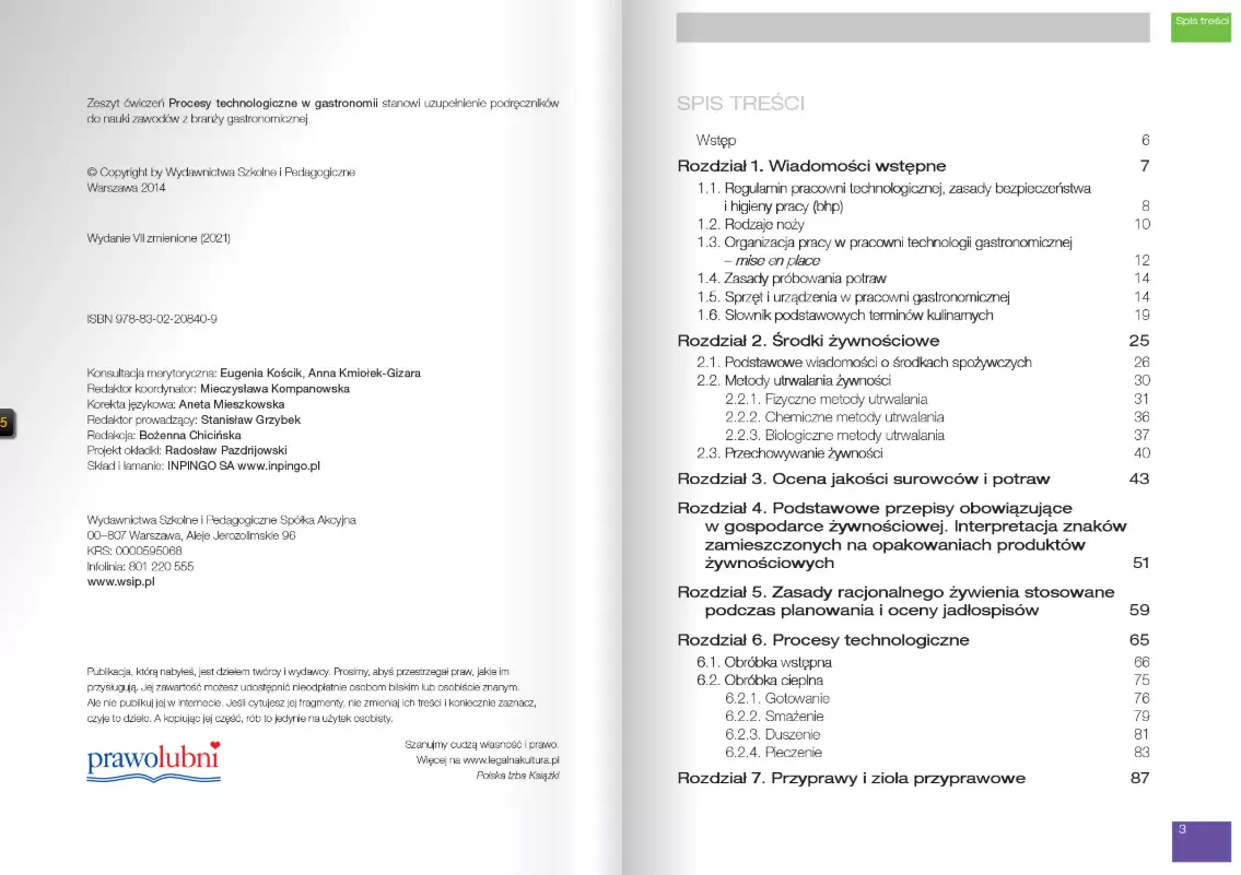 Procesy technologiczne w gastronomii. Zeszyt ćwiczeń do nauki zawodu technik żywienia i usług gastronomicznych. Część 1 - Książki