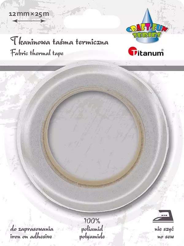 Taśma termo 25 m x 1,2 cm biały - Papiernicze i szkolne