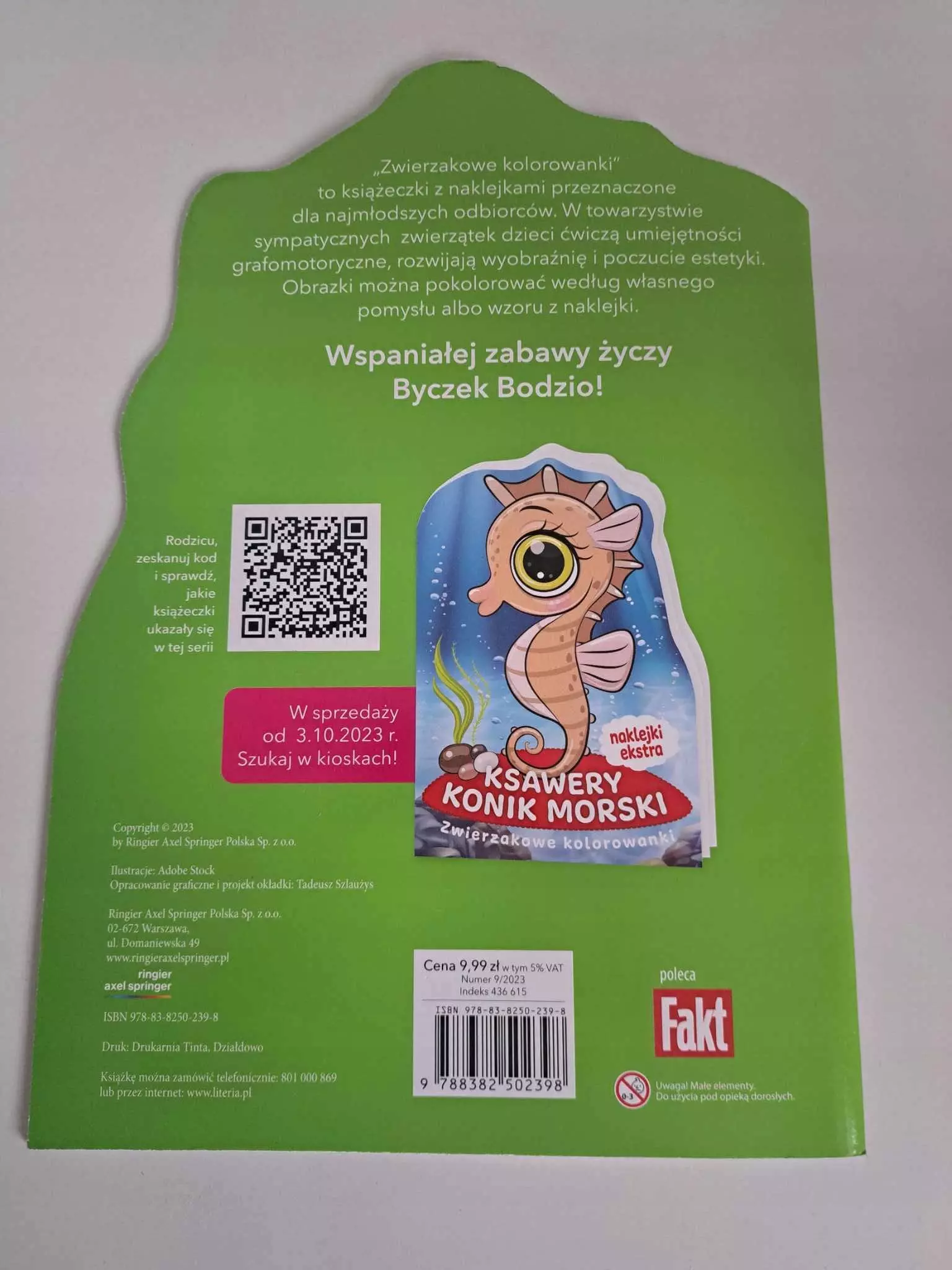 Byczek Bodzio - Zwierzakowe kolorowanki - Książki