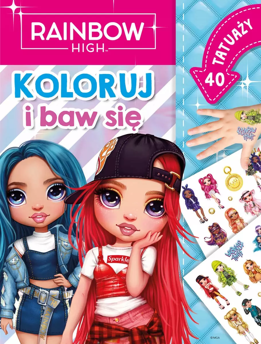 Rainbow High. Koloruj i baw się. 40 tatuaży - Papiernicze i szkolne