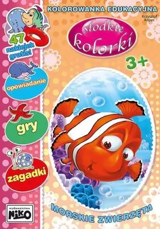 Słodkie kolorki. Morskie zwierzęta - Książki