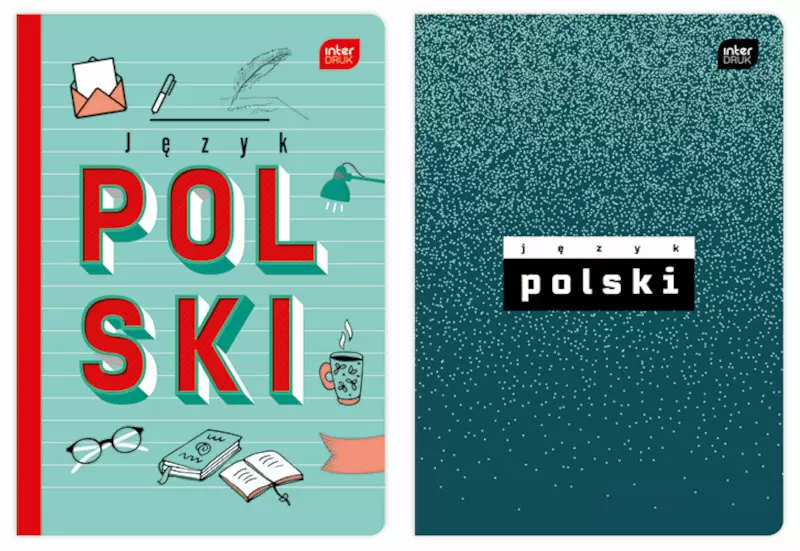 Zeszyt A5 60 kartek w linie, język polski, mix wzorów - Papiernicze i szkolne