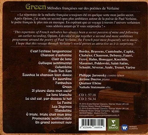 Green: Melodies Francaises On Poems By Paul Verlaine - Muzyka